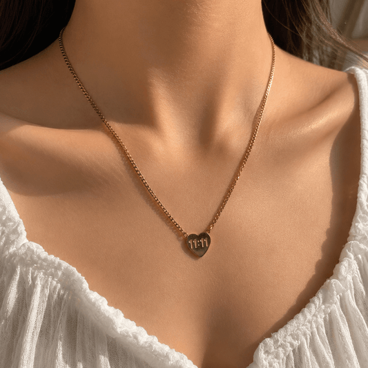11:11 Heart Pendant Necklace - minimae - 