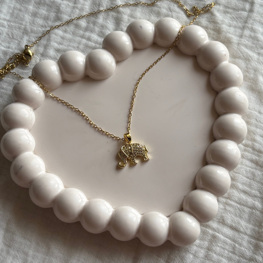 Lucky Elephant 18K Gold Plated Pendant Necklace