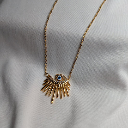 Evil Eye Beam Necklace - minimae - 