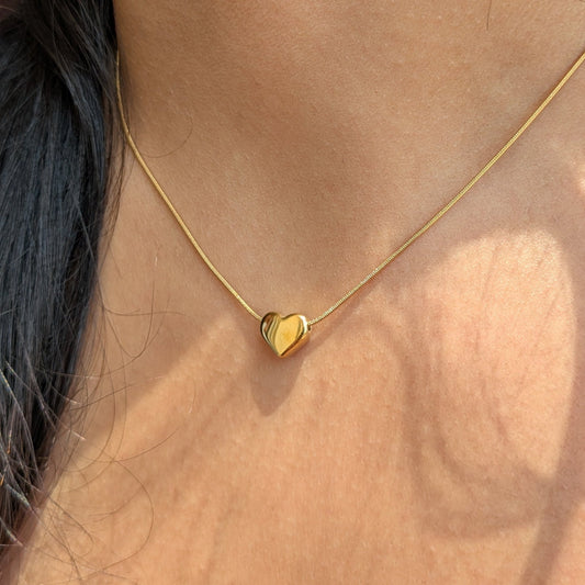 Golden Glint Heart Necklace - minimae - 